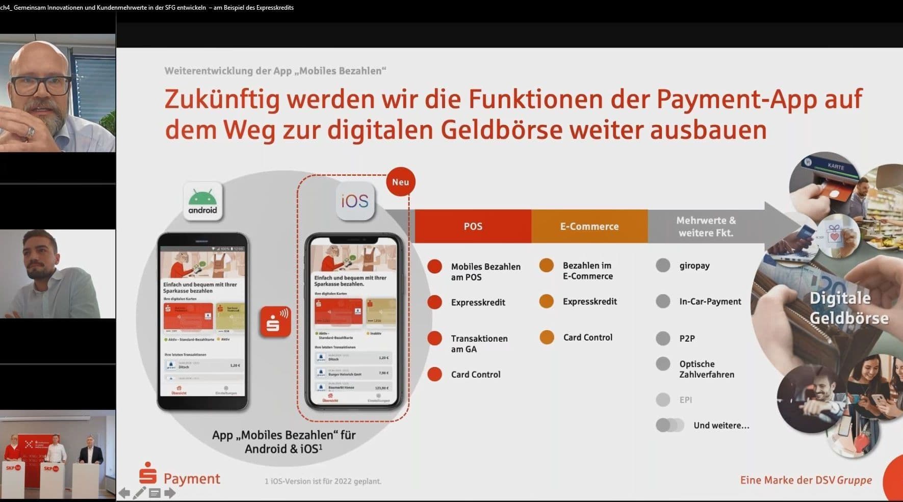 Vorhaben zum Funktionsausbau der Payment App