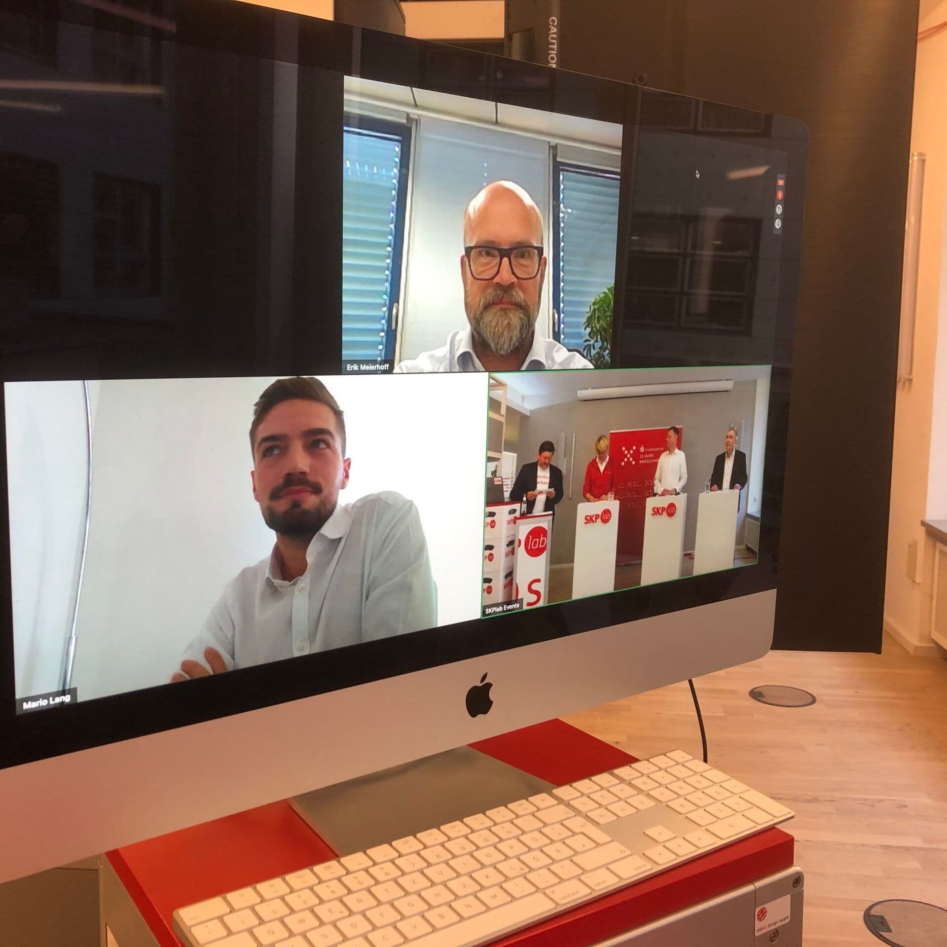 Digitales Meeting zur Entwicklung des Expresskredits