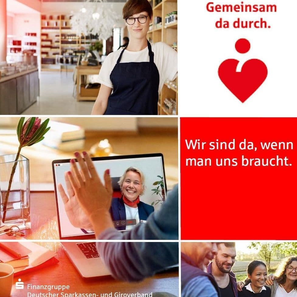 Collage der Marke Sparkasse und ihrer Kampagnen